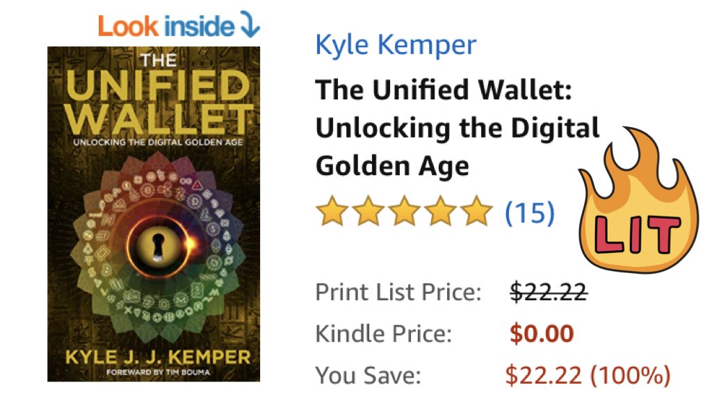 kylekemper's tweet photo. To celebrate #cvc19 and #bitcoin over 10k I’ve made the #UnifiedWallet FREE on @kindle until Wednesday. Get it here -> https://t.co/YQF7xXKNvB
@CVConf_ @CanSwitzerland @trbouma #digitalid #libracoin @EdgeWallet @coinberryio @KennethBosak https://t.co/1Uj8WsuecV