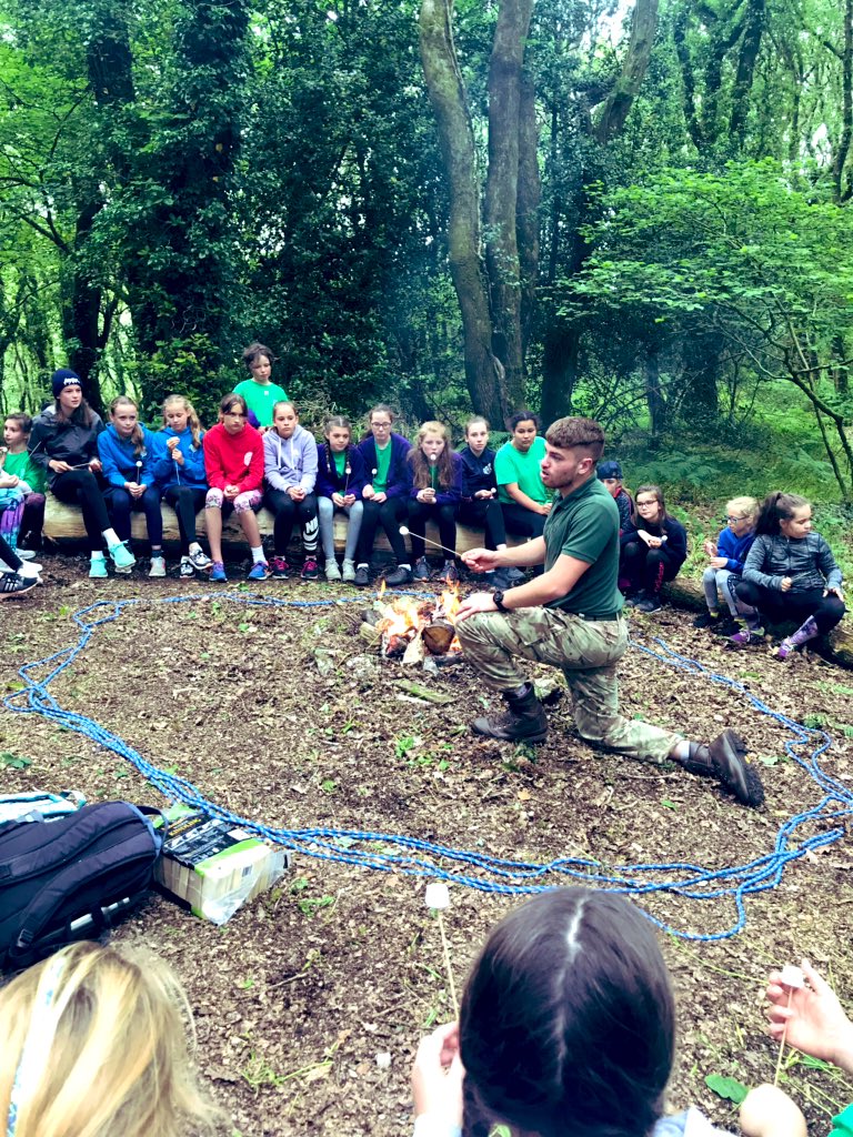 StBreockSchool's tweet image. Our Girls had great fun last week at Cotton Woods for Our Girls Can with the @MiniMarines Elite Commando Survival day! 
Thank you to Jack and David for a fun filled day!