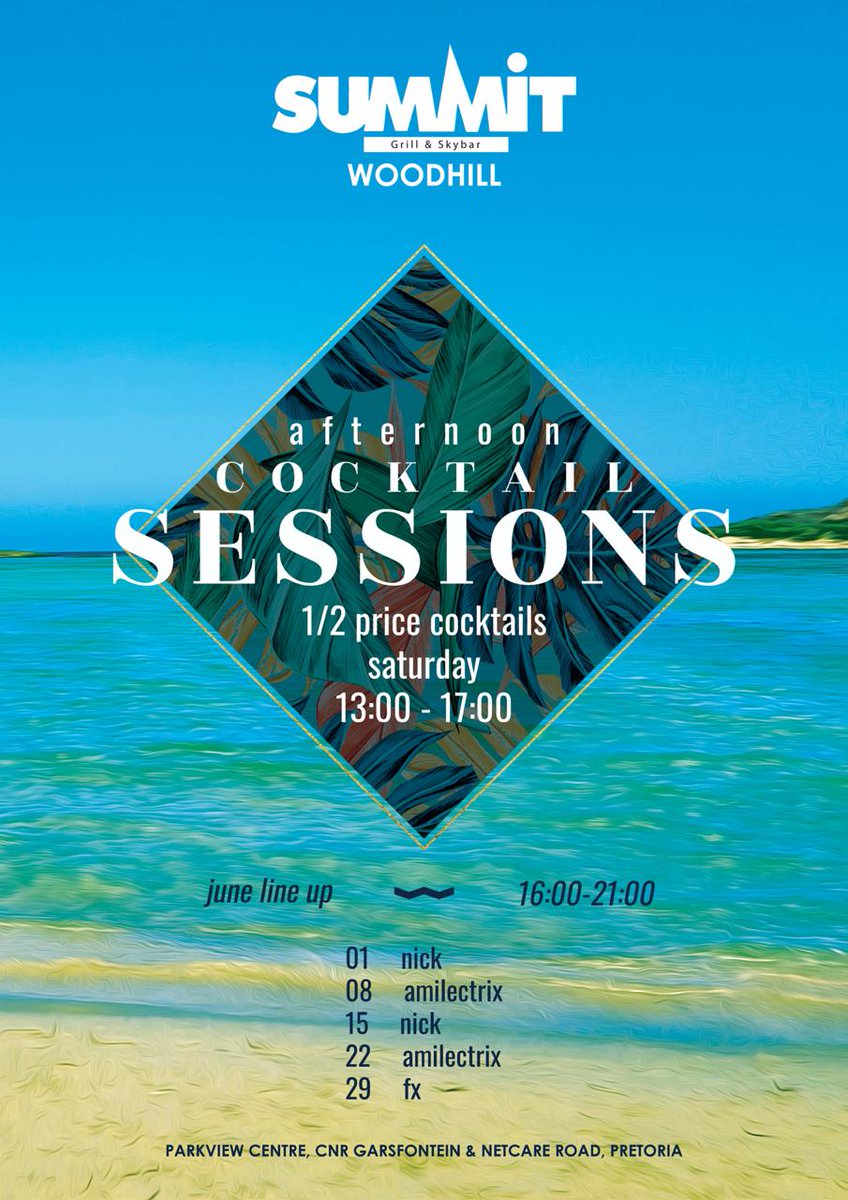 This saturday you can catch me at <a href="/summitskybar/">Summit Skybar</a> woodhill for the afternoon sessions. Starts at 16:00