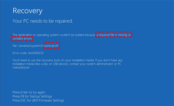 Emilyabc3's tweet photo. When you meet "Winload.efi missing" error and cannot boot your computer with a success, you can check out below methods to solve this problem effectively no matter whether you have Windows installation DVD or not
https://t.co/cCYocU8qee https://t.co/V9Nd5DRd0K