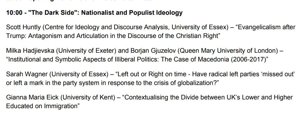 psa_ecn's tweet photo. The @psa_ecn conference starts with a panel on #populism and #nationalism. #ecn19 https://t.co/XQpZSajxIK