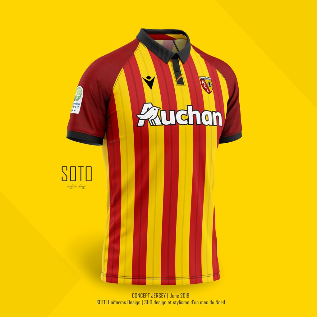 SOTO_ud's tweet photo. Comme promis il y a quelques jours, voici mes concepts maillot du #RCLens

Vous y trouverez :
▶️Home rouge et jaune
▶️Away blanc détails rouges et jaunes
▶️Third rayé noir et vert comme attendu par beaucoup de fans

#SoccerKitDesign #Maillots #football @rclensois @MacronSports https://t.co/TWMFjt8eHT