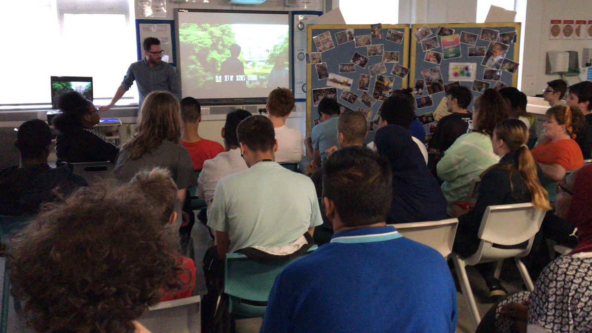 maj_music's tweet photo. @intofilm_edu 6th form club watching and reviewing Miss Peregrins Home for Peculiar Children by #timburton https://t.co/mQ3tP3YAU9