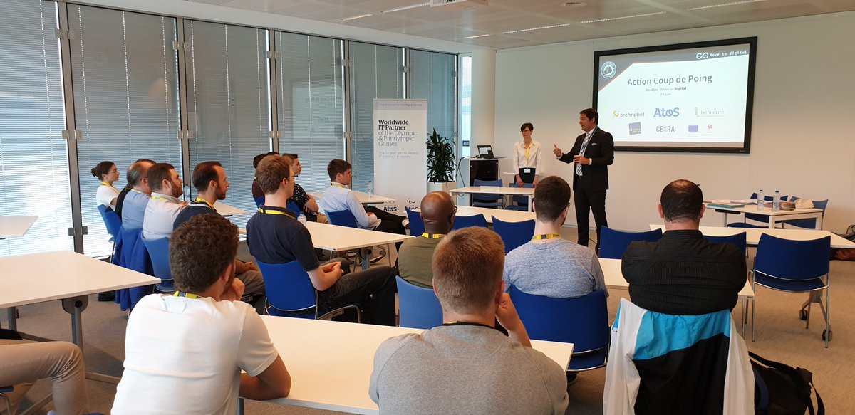 Full house today for the kick-off of our DevOps training program in the context of ‘Opération coup de poing pénuries’.  Visit the link for more information on the initiative! okt.to/KuE1OI #recruitment #belgium