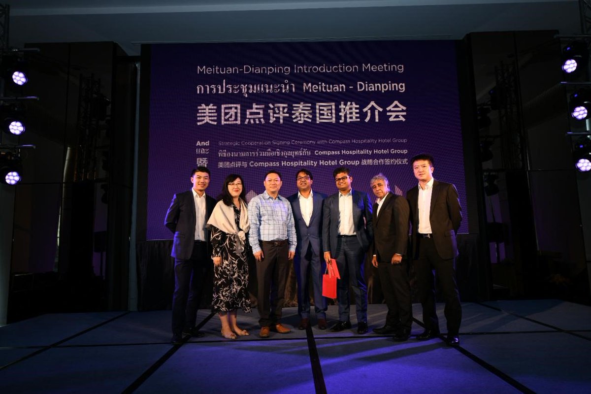 meituan's tweet photo. Meituan inks a strategic cooperation agreement with Compass Hospitality Hotel Group to provide convenient, safe and comfortable #accommodation experience for #Chinese tourist overseas. @COMPASSH #SEA #UK #Thailand https://t.co/CUWoUUVb8G https://t.co/9WPuPAXoTY