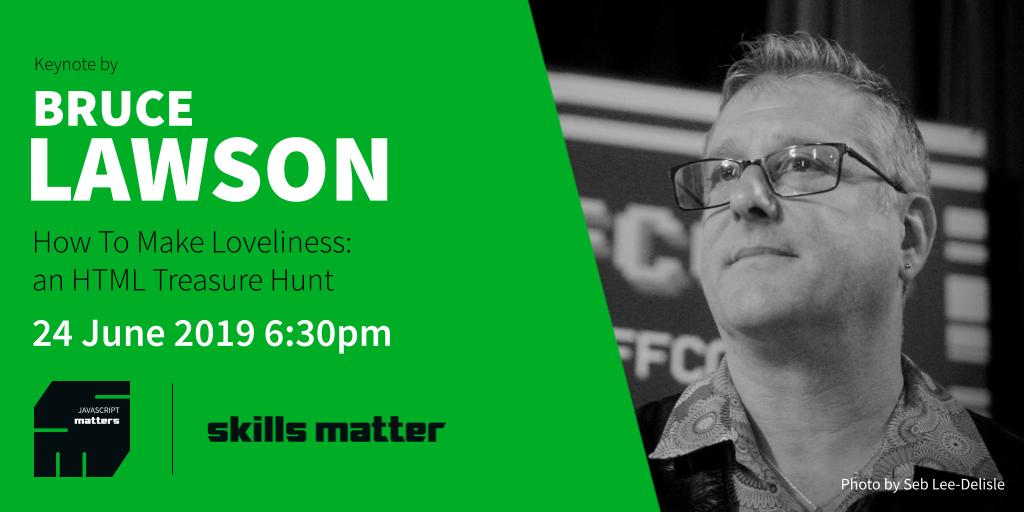skillsmatter's tweet image. Unleash the power of #frontend code - and discover how making it more accessible is better for everyone in the long run! - with @brucel at this month's #JavaScriptMatters.
Sign up at: bit.ly/2IHufIe