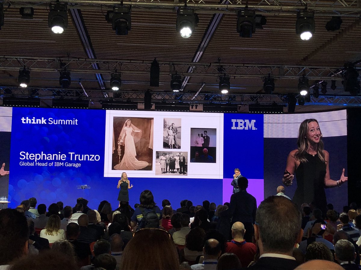 rogerthomasw's tweet photo. “You don’t have to let go of your past to embrace the new” Stephanie Trunzo talks about adopting new technologies and practices with the #IBMGarage @sltrunzo #ibmcloud #IBMStudiosMilano https://t.co/jykOXDTX0X