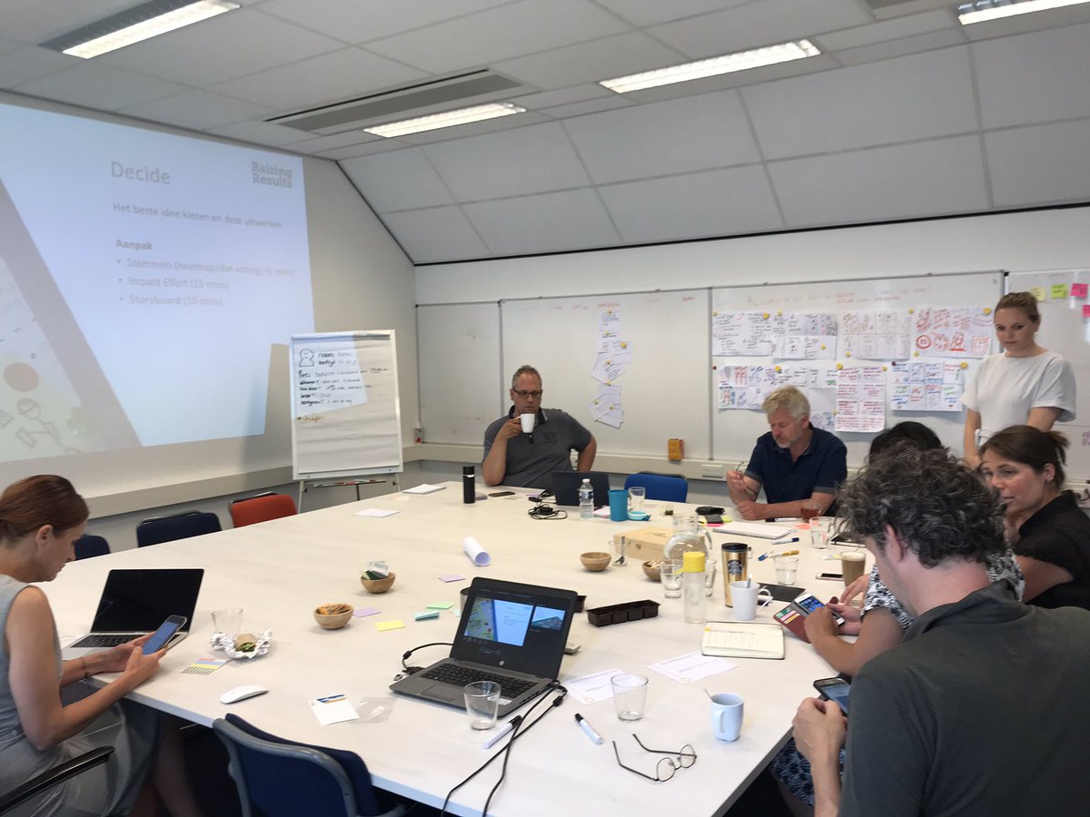 Creatieve sessie met <a href="/RaisingResults/">RaisingResults</a>. Iedereen heeft goede ideeën!