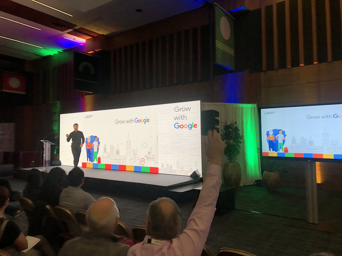 JeremyCullen5's tweet photo. Event about to start - Grow with Google Roadshow at the Bailey Allen Hall, NUIG, Galway. The event will involve talks on how Irish businesses can grow internationally and workshops on the Google tools that can help get them there. https://t.co/6XyFA8CQfF