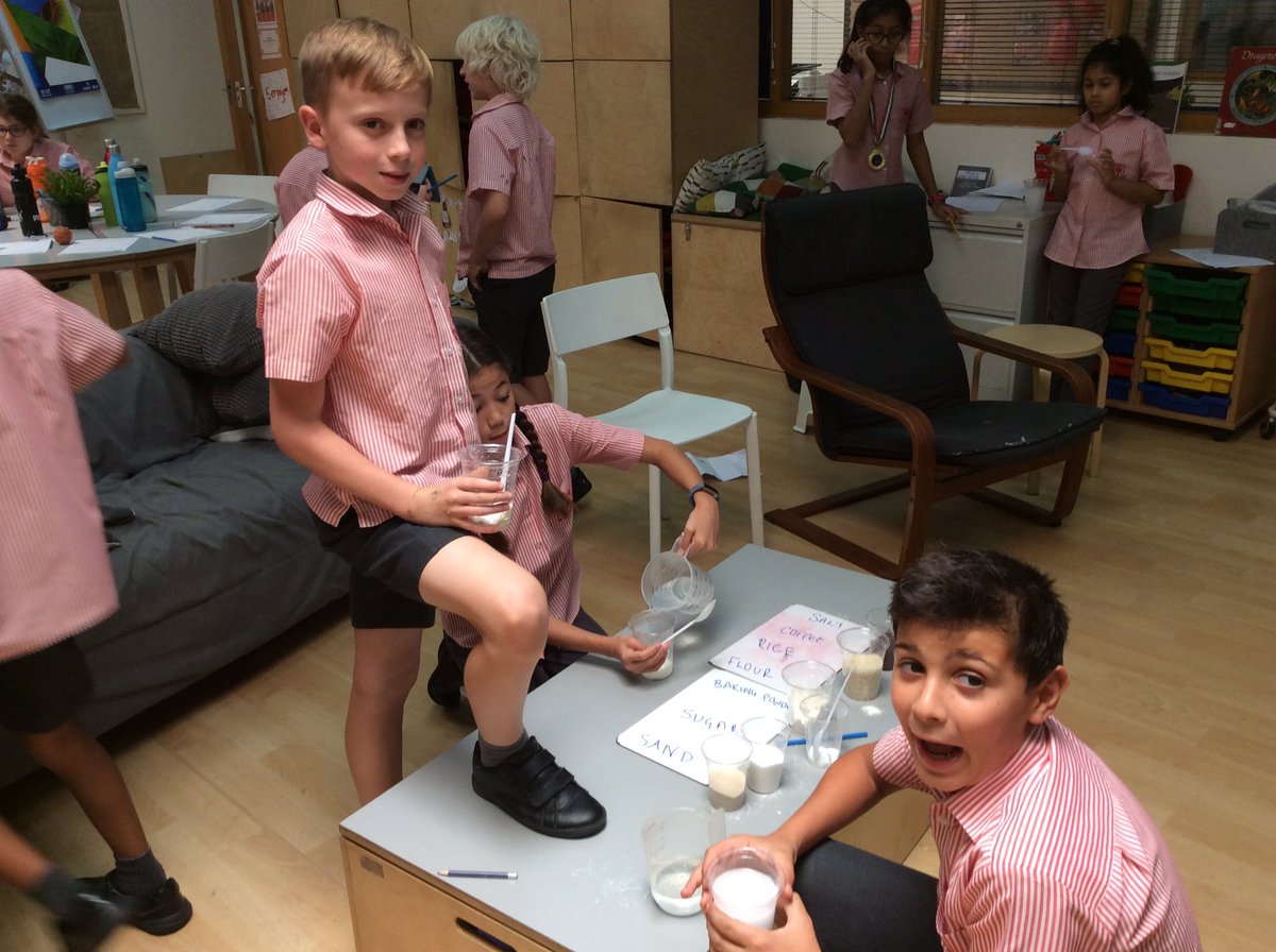 DESSyear5's tweet photo. Science in action @DESSDubai #dess_yearfive_orange #dissolving #investigstingmaterials #factorswhichaffectdissolving https://t.co/fUxI7KWyyp
