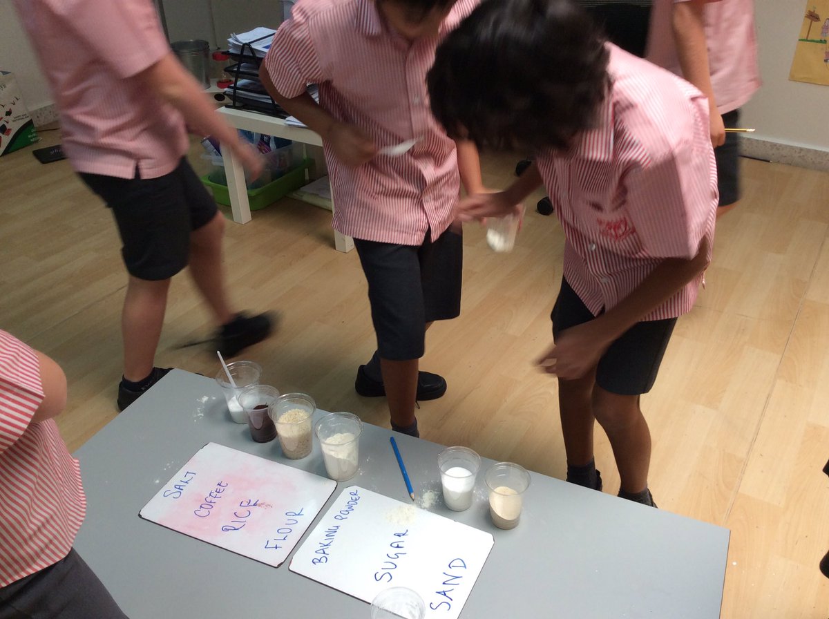 DESSyear5's tweet photo. Science in action @DESSDubai #dess_yearfive_orange #dissolving #investigstingmaterials #factorswhichaffectdissolving https://t.co/fUxI7KWyyp