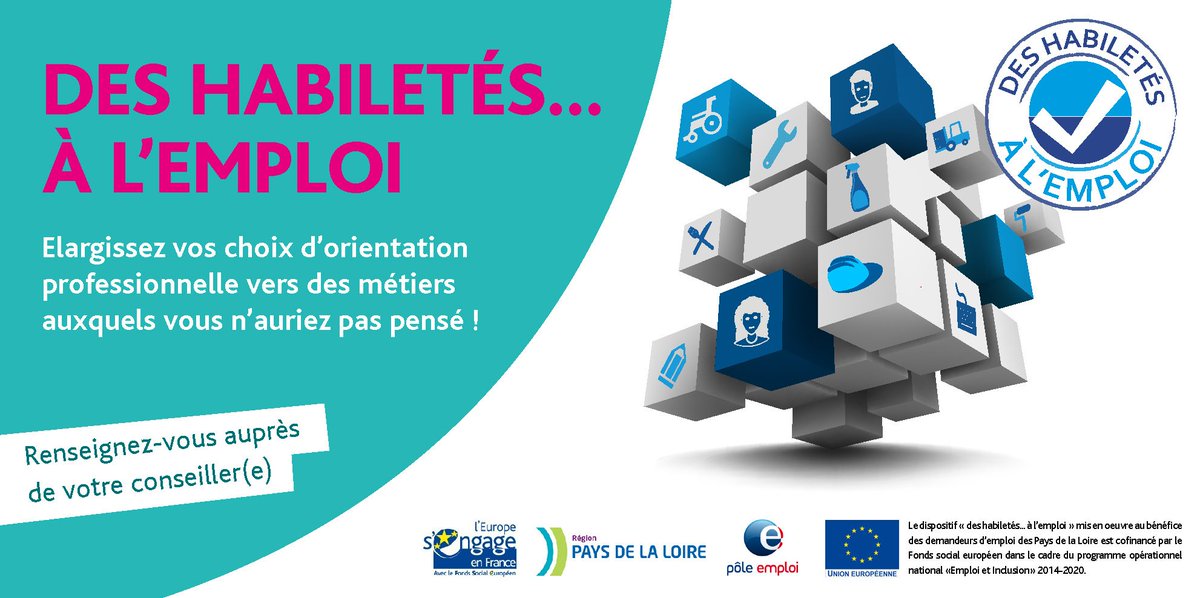 [#Newsletter] En #PaysdelaLoire, #Pôleemploi innove ! Découvrez l'expérimentation "Des habiletés à l'#emploi" menée en #MaineetLoire, #Mayenne, #Sarthe et #Vendée pour repérer les aptitudes des candidats à exercer un métier, au delà du CV  ▶️…tter-elus-partenaires.pole-emploi.org/communique/194…