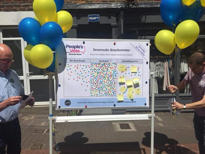<a href="/leavers_be/">Viva Mama Africa 🌈🦎</a> This is the Sevenoaks Brexitometer at the end of the day. No Brexit is the clear preference here.

How much evidence will it take before people realise that the Brexit Party represents a minority of people in the UK?

<a href="/BrexitometerC/">Brexitometer_campaigns</a> <a href="/AtStalls/">Brexitometers at local stalls</a> #PeoplesVote #LetUsBeHeard