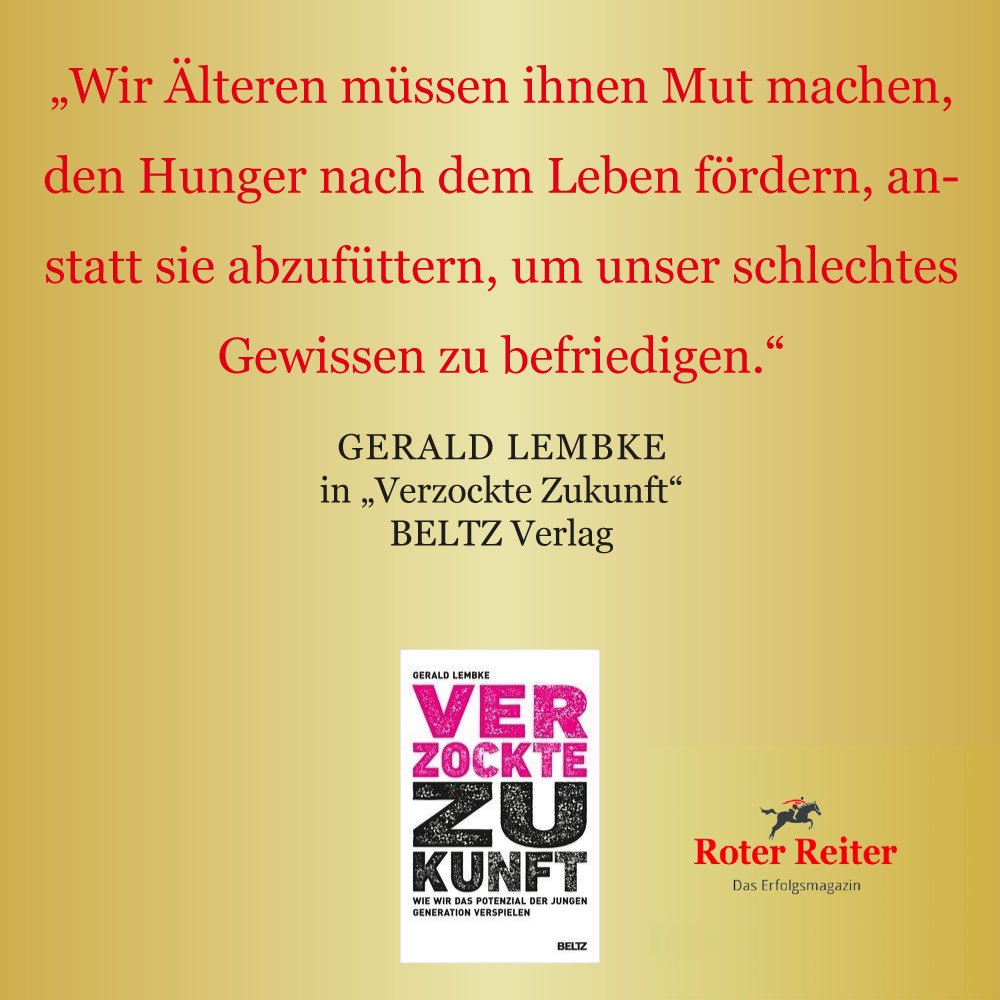 Wie steht es um die nächste Generation? In seinem Buch „Verzockte Zukunft“ aus dem #Beltz Verlag legt Gerald Lembke offen, wie Wirtschaft und Politik das Potenzial der jungen #Generation verspielen – und das mit Folgen.

roter-reiter.de/viel-struktur-…

#nextgeneration #lesenSie