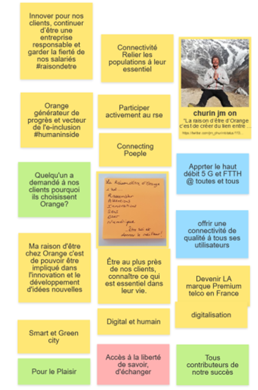 ludivinedealba's tweet photo. Quand les @amb_digit ont  15 minutes pour réfléchir à la #RaisonDEtre @orange ça donne ça !  Et ce n'est pas fini , on continue la récolte des idées via @KlaxoonFR ... @Ot_nora @christiane_tran @smainard @FlorenceNjamfa @levugaelle @BeaMandine @srichard https://t.co/C9DIAEnc7x