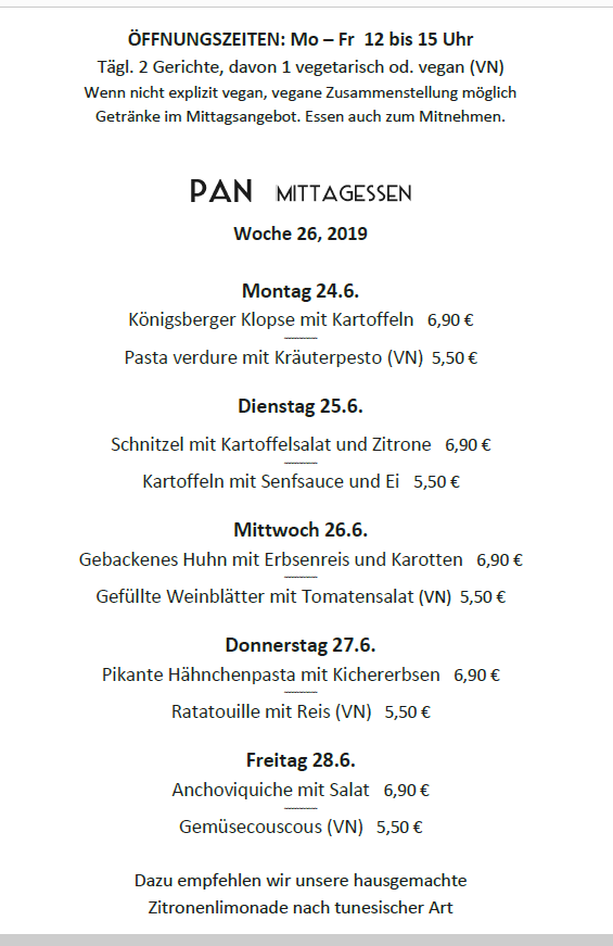 PANLokal's tweet photo. Hier ist die neue Mittagskarte! 👩‍🍳
#Leipzig #Lindenau #Mittagessen #lunchtime https://t.co/CLIsTujupn