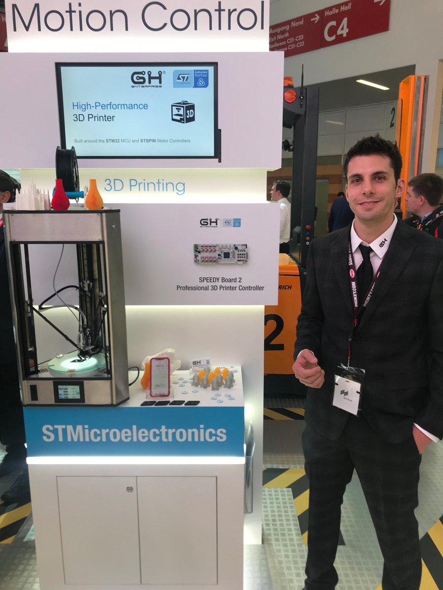 GH_Enterpise's tweet photo. Electronica Monaco 2018 🇩🇪
Guest of @ST_World
with our #speedyboard
working on GH CONCEPT 3D PRINTER
#ghenterprise #engineering #stmicroelectronics #stpartner #stpartnerprogram #motioncontrol #ghenterprise #technology #3dprinter #3D #electronics #stampa3d #3dprinting #stm32 https://t.co/uTgpW9qeRf