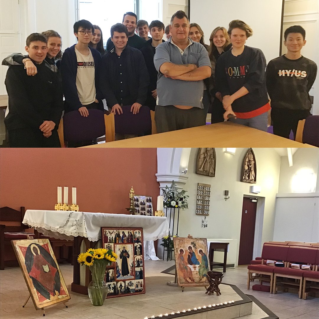 downsideschool's tweet photo. Our Lower Sixth Form Bristol retreat was thought-provoking and enriching. We visited various charities including a free café that feeds 400 people a day! https://t.co/uSSI9ZRxYj #sixthform #bristol #homelessness #nightshelter #foodbank #retreat #catholicretreat #youngcatholic https://t.co/PWrVr191xI