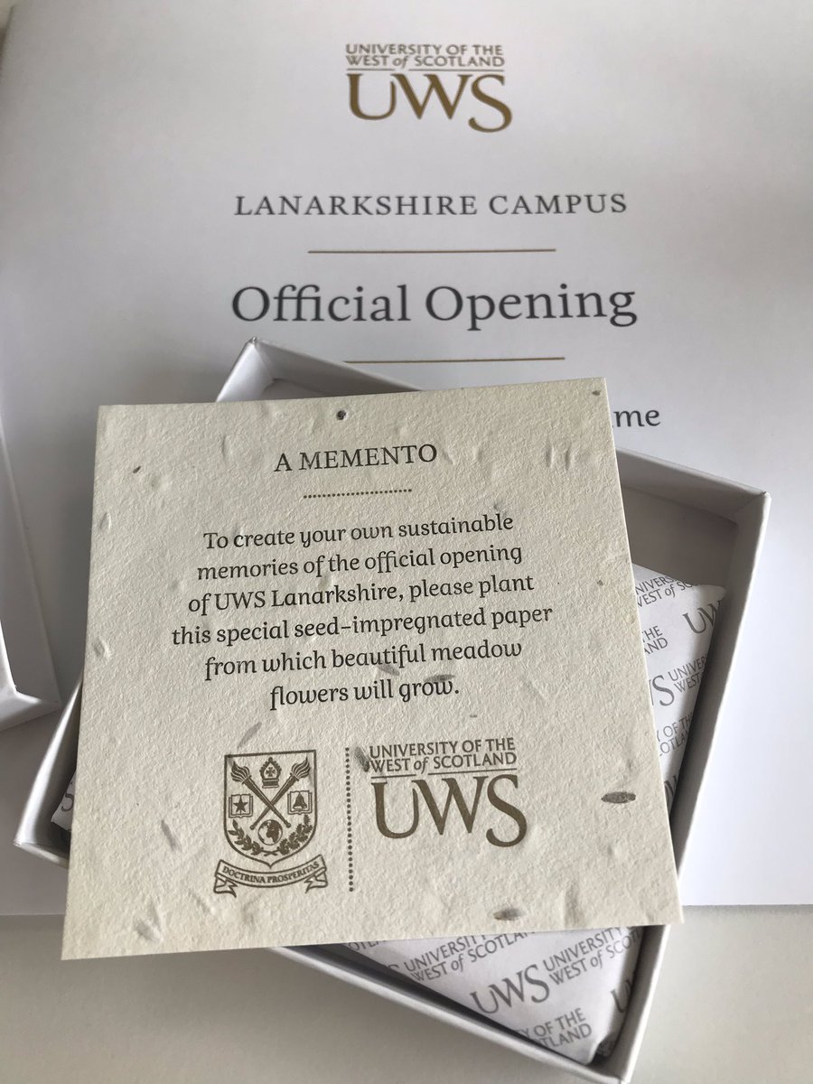 A memento of the official opening of @UniWestScotland Lanarkshire Campus #sustainability #innovativespaces #futureproof