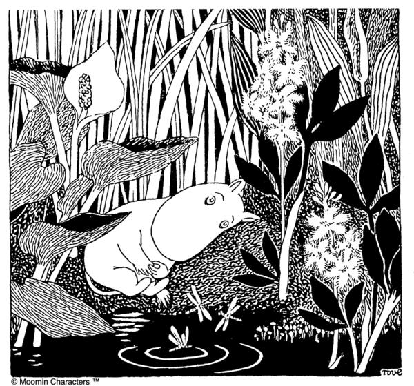Happy #MoominMonday 🙂
One of my favourite illustrations, Moomintroll from Moominsummer Madness ~ Tove Jansson  #Art #Moomins #illustration