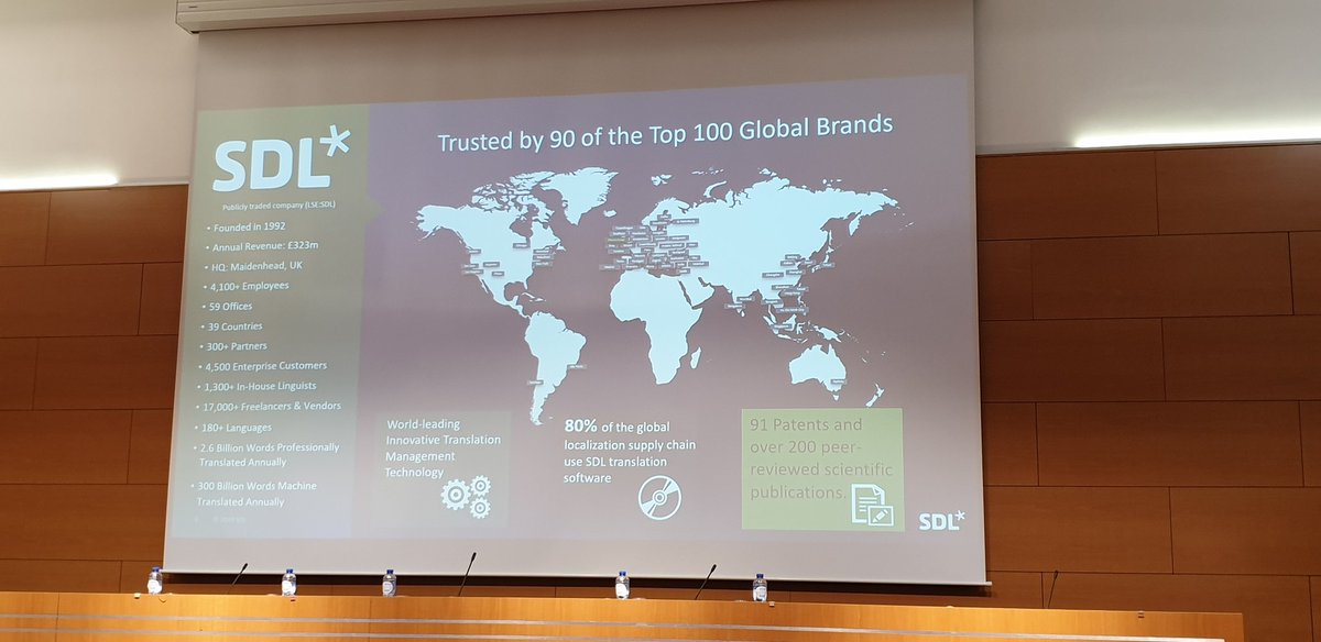So some food for thought- 1. 75% of todays S&amp;P500 companies will be replaced by 2027, what will happen to @SDL who work for 90% of them <a href="/kvashee/">K Vashee</a>? 2. NMT driving the future of your content supply tools, what will happen to the 1300+ translators you keep inhouse? #LTI19 <a href="/adolfohf/">Adolfo Hernandez</a>