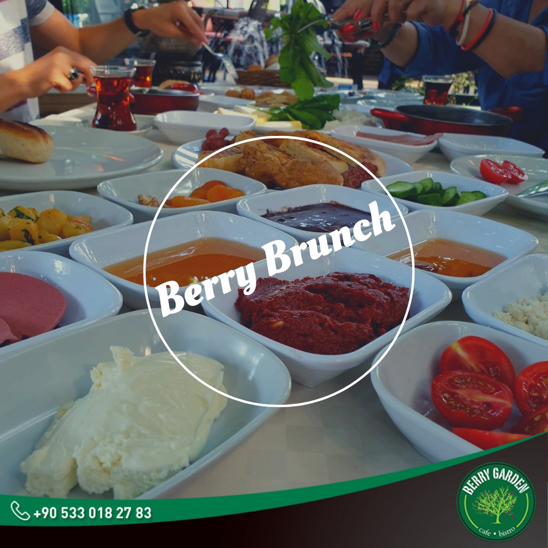 Hem şehrin içinde hem de doğanın sessizliğinde, aileniz ve sevdiklerinizle harika zamanlar geçirmeye ne dersiniz? 🤗 
.
Berry Garden Cafe sizler için hazırladığı BRUNCH lezzetlerini gururla sunar.
.
☎+90 533 018 27 83
.
.
#berrygardencafe #antalya #konyaaltı #cafe #kahvaltı