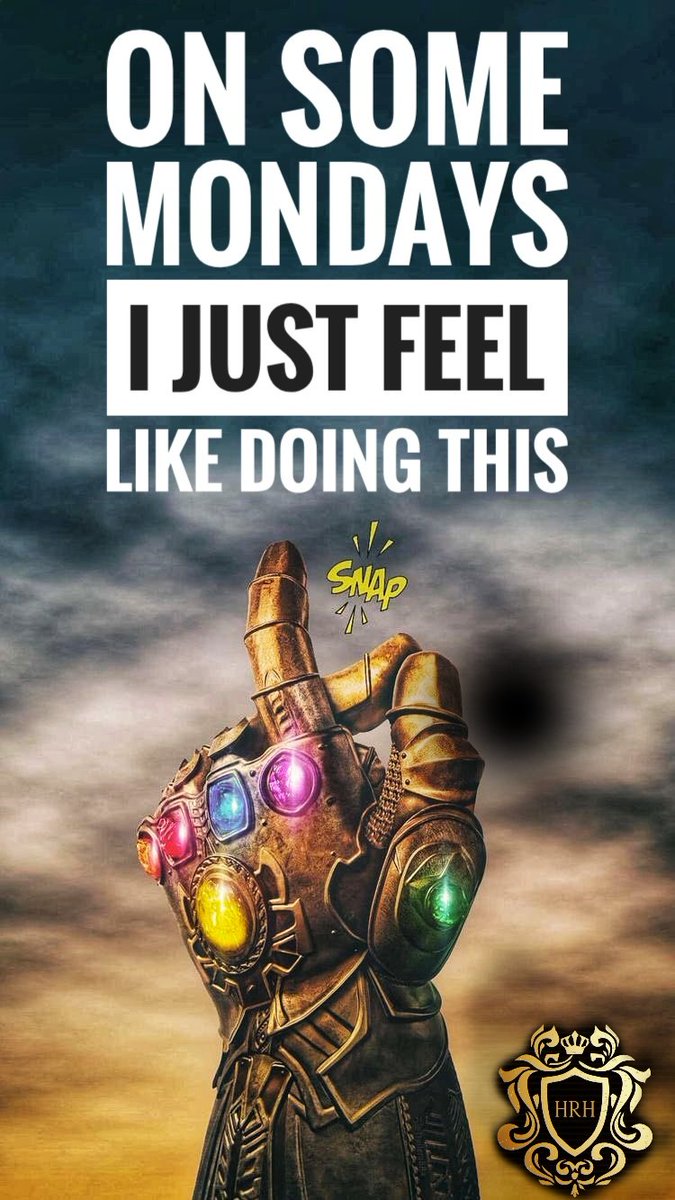 HRHSAMBO's tweet photo. But not today!
So incase you wanna #snap your fingers over your Monday in #Thanos style, be motivated by the fact that you've got the gift of work in the first place.
Oops, I just motivated someone. That's a #motivationMonday post right here!
#HRH #HRHEFFECT #AvengersEndgame https://t.co/gBBgjQX8Jl