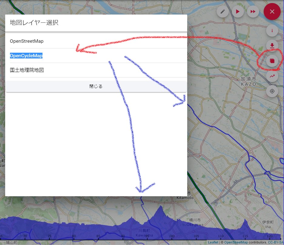 payaneco's tweet photo. ルートハブを使ってみて #OpenCycleMap を初めて知った。
レイヤーを切り替えると荒川CRや緑のヘルシーロードが可視化できるみたい。
まだ自転車道の登録が多くはないけど、ルートハブでルート作成できるようになれば自転車道基調のルート作成できそう。
荒川絶対迷わなくなるかも!!
#routehub https://t.co/fUSpbsSqxG
