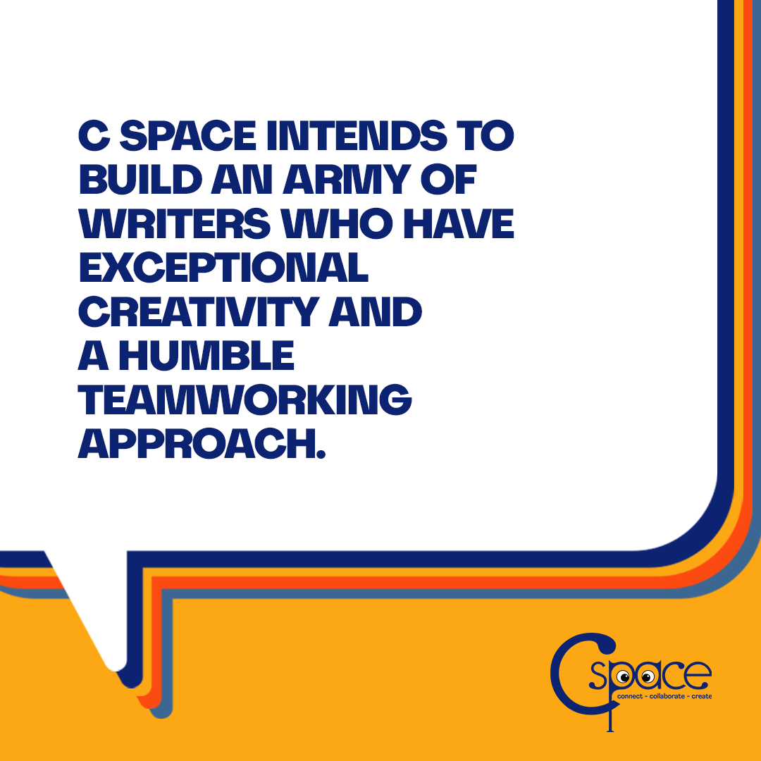 We are on a mission to build an army of #writers

If you think you have exceptional creativity then #cspace is the right place for you.

Log on to our website, fill up the form and submit your registered log-line and synopsis.

#beacosmonaut #contentcreators  #startupindia