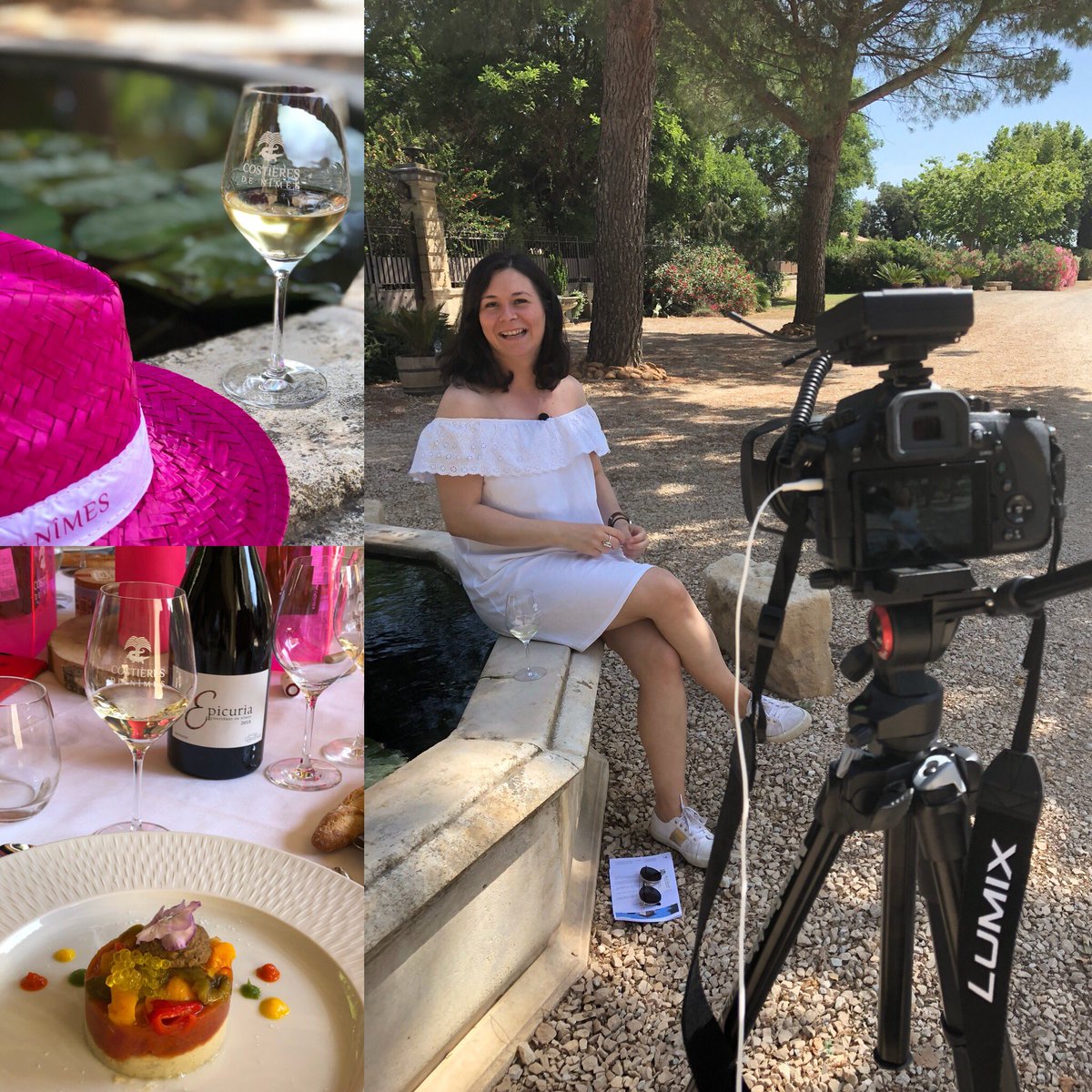 🎥 En tournage pour les <a href="/Costieres2Nimes/">Costières de Nîmes</a> 🤫 @clairdelunewine #wine #filmmaker #video #communitymanager #pinkday