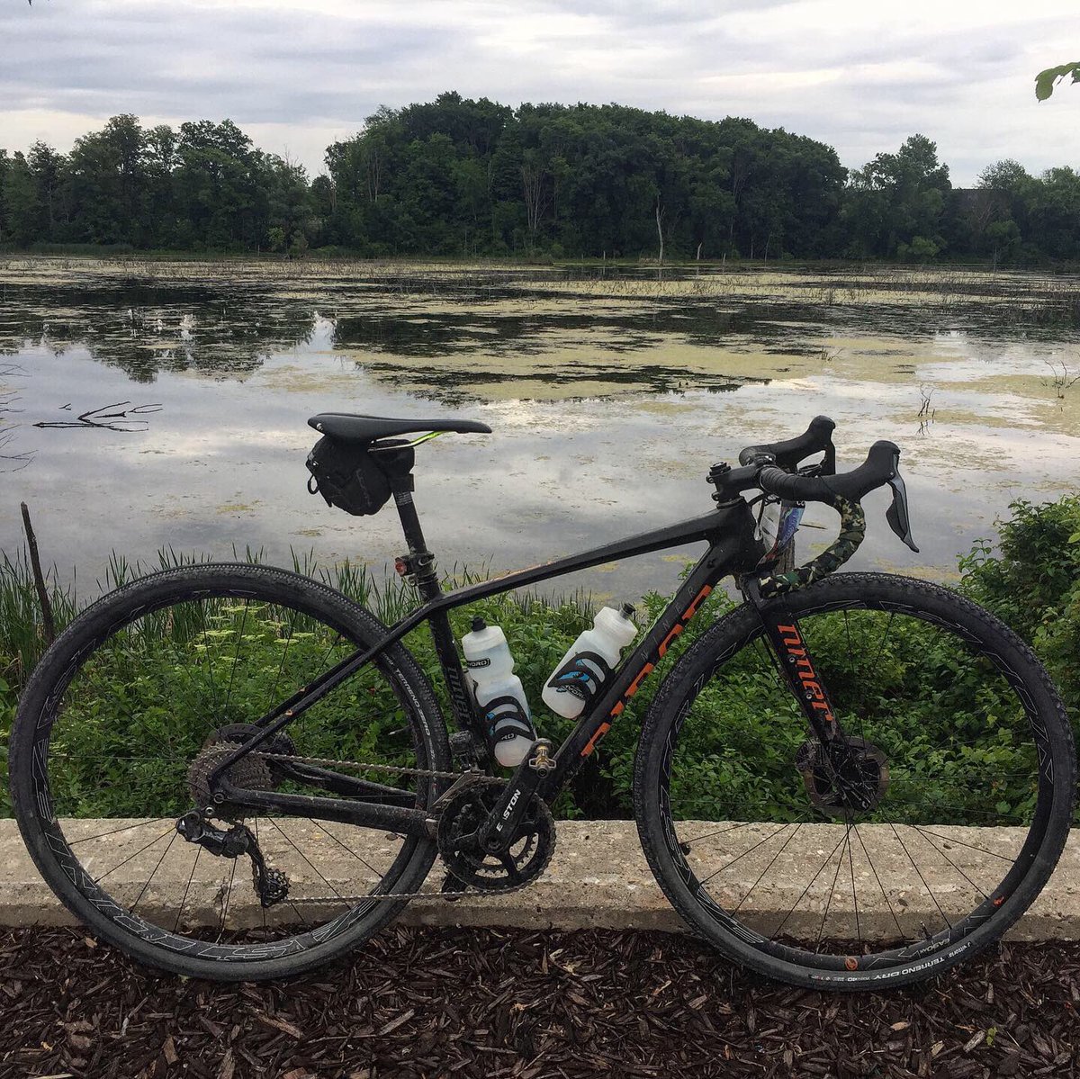 #micoastocoast bike against a swamp 
instagram.com/p/BzFtYaIliZo/