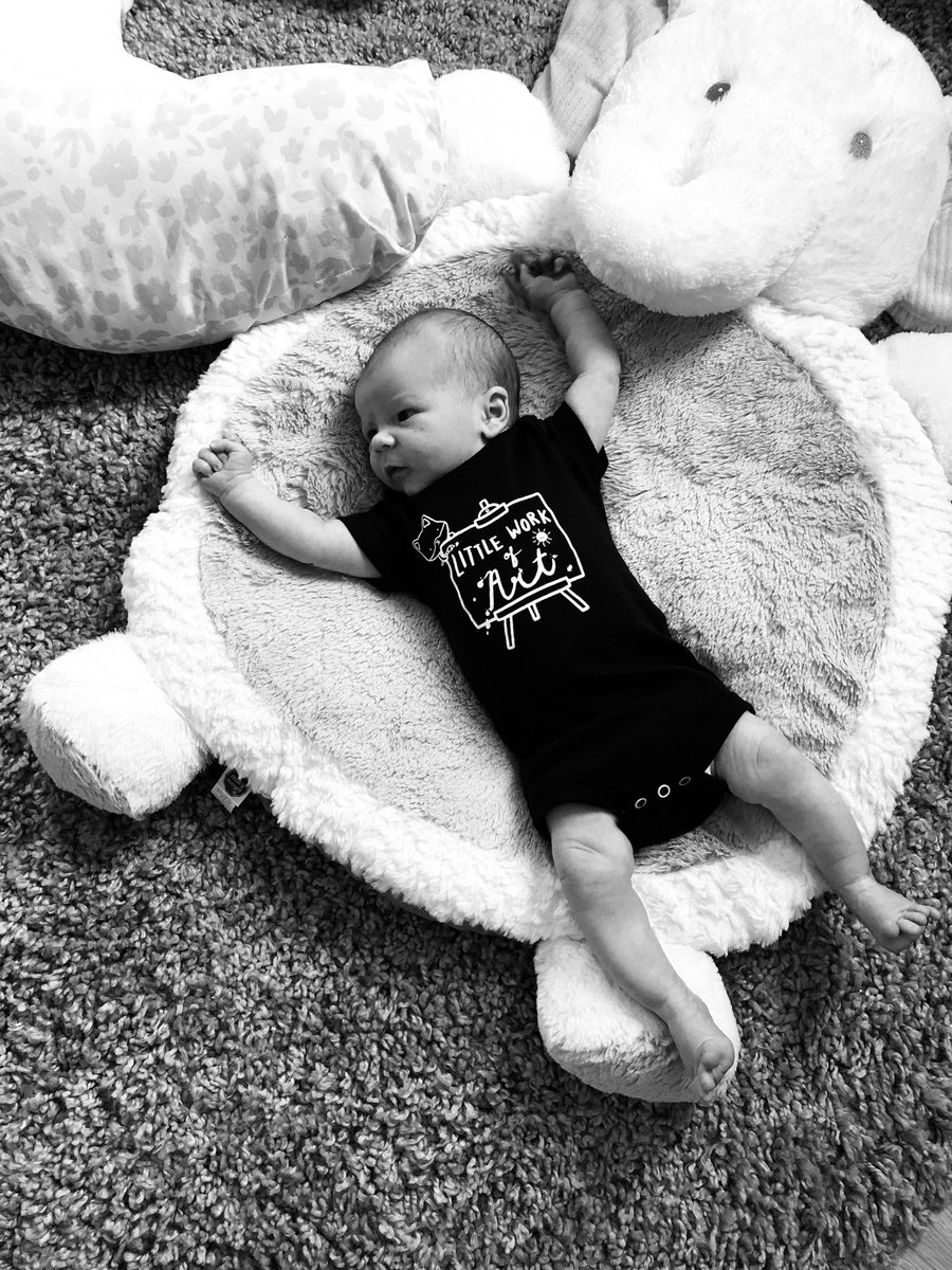 BCEMorrisEFI's tweet photo. Mommy’s little work of ART is excited for the last week of school. 💙🎉☀️#babyCallum https://t.co/OMDpufa3qY