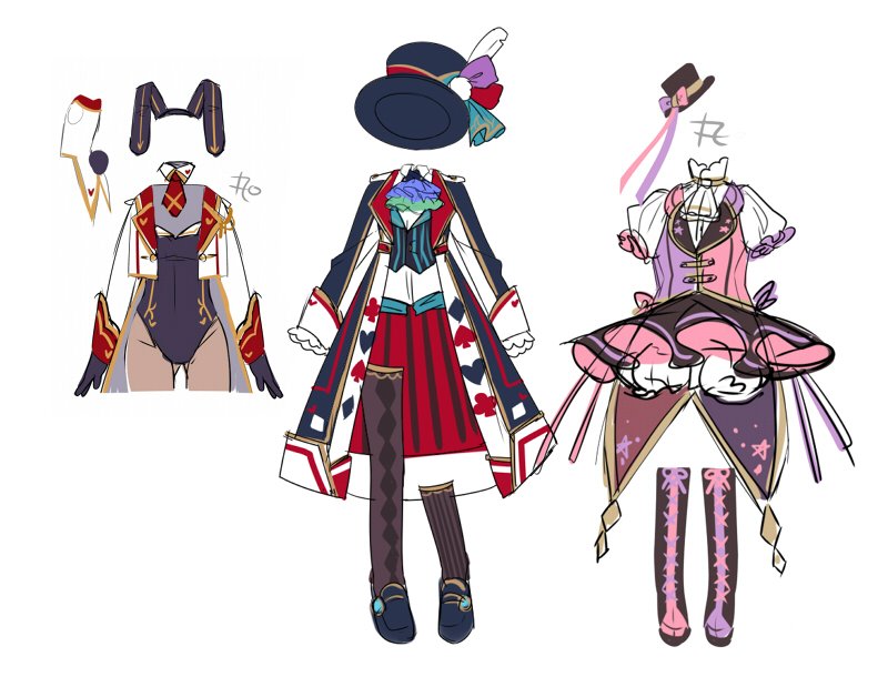 右にもう少し統一感もたせてこの3人を1グループとして扱いたい。バニー、マジシャン、サーカス 