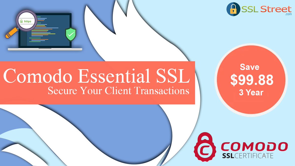 thesslstreet's tweet image. #ComodoEssentialSSL is an awesome #solution that you have to #secure one single #domain quickly and economically with the highest #Encryption. 
For more details Visit @ bit.ly/2Ld7puY or call us@+1 (888) 606-7330.