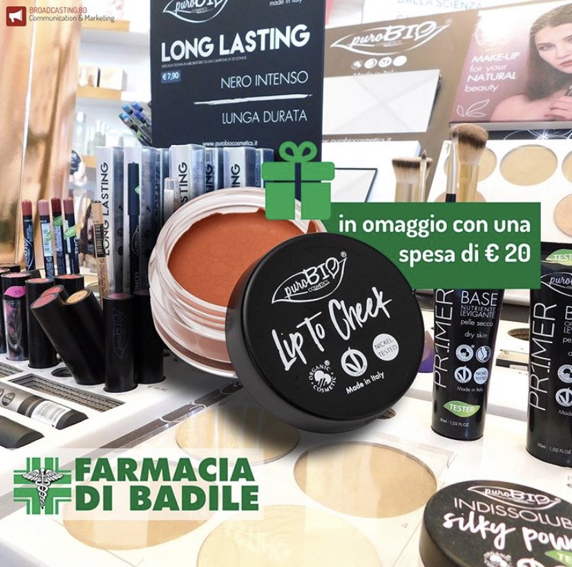 Broadcasting80's tweet photo. Farmacia di Badile - Zibido San Giacomo (fraz. Badile) in via Vittorio Veneto
#cosmetici
#purobio
#chiaraferragni
 #cliomakeup
#blush
#tutorial
#bellezza
#trucco
#rossetto
#fondotinta
#makeup
#farmacia
#farmacista
@ClioMakeUp https://t.co/xRr4c5sawC