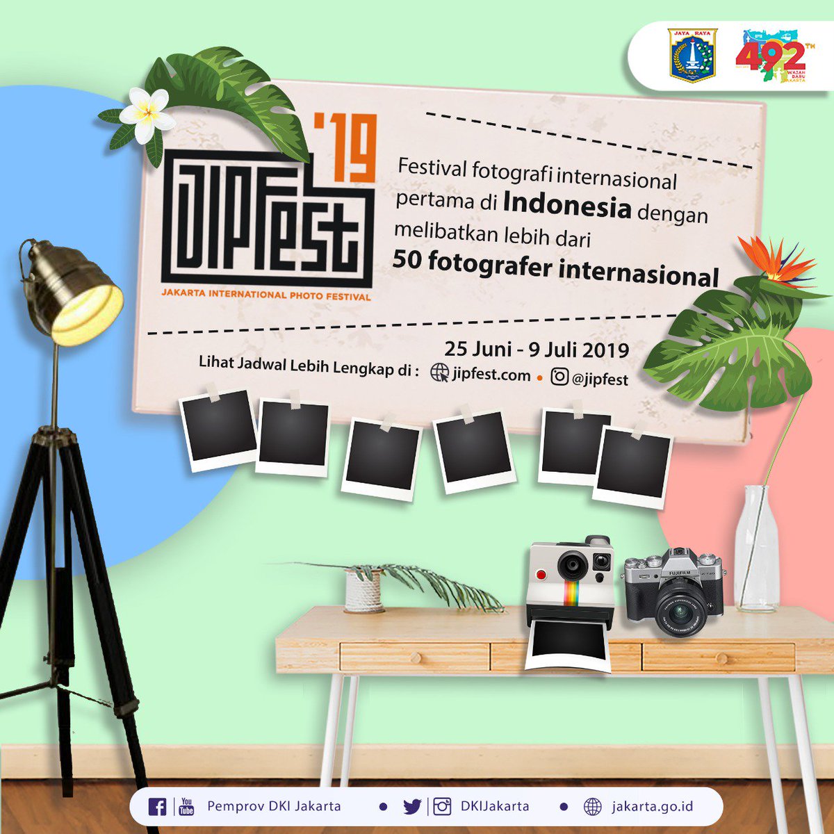 SeputarEvent's tweet photo. Edisi perdana Jakarta International Photo Festival @jipfest didukung penuh oleh Pemprov DKI Jakarta, 25 Juni - 9 Juli 2019...
Cek https://t.co/wrk7H8jtwD untuk jadwal lengkap!
#JIPFest2019 #photofestival #lineup #jakarta #enjoyjakarta #dkijakarta https://t.co/7VphSSSLjP