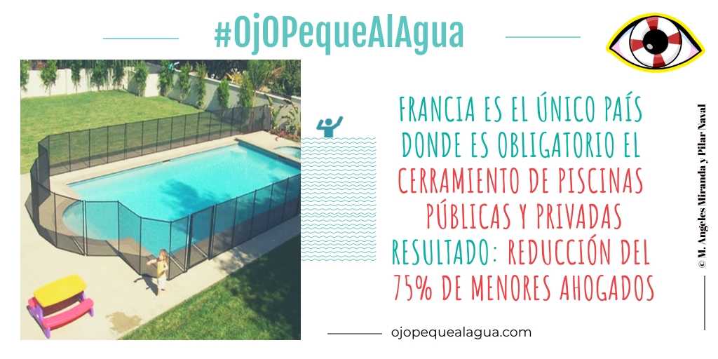 Pekeseguro's tweet photo. Francia es el único país donde es obligatorio el cerramiento de piscinas públicas y privadas. RESULTADO: reducción del 75% de menores ahogados #OjOPequealAgua https://t.co/0BwQGEPXyE @ojopequealagua https://t.co/spIWRNdBeC