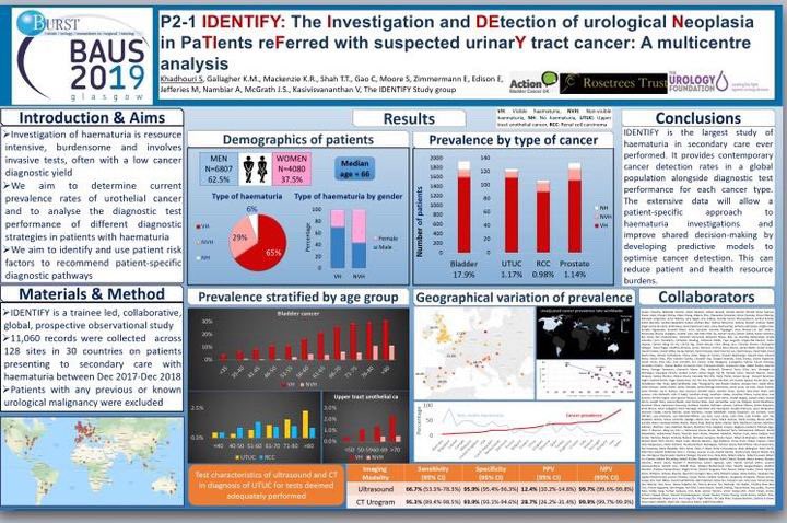BURSTurology's tweet image. #IDENTIFYstudy Prevalence data shows low cancer detection rates in non-visible haematuria across all urological cancers. Need for more patient specific diagnostic strategies? Come along to the @BURSTurology session for more discussion.... #BAUS19 @BAUSurology @mrSinanK