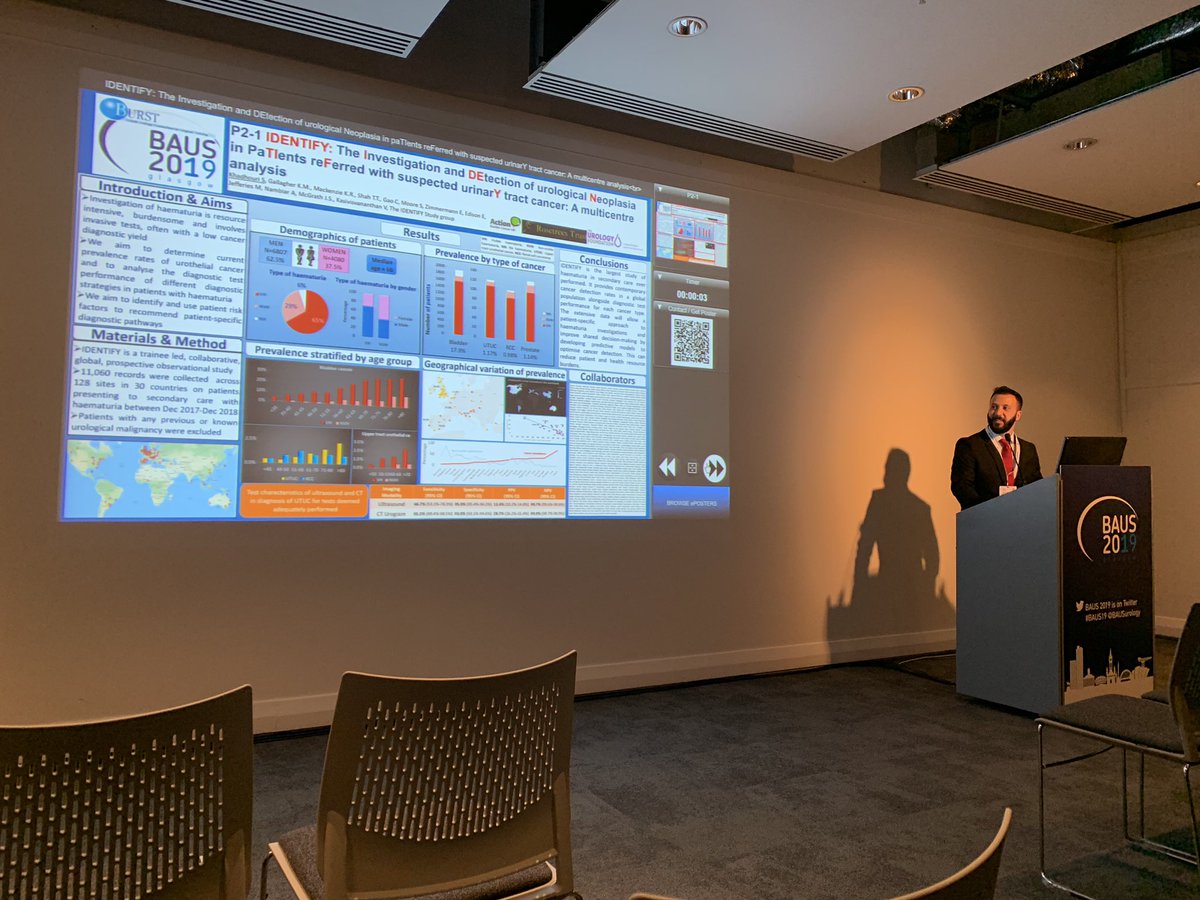 #IDENTIFYstudy Prevalence data shows low cancer detection rates in non-visible haematuria across all urological cancers. Need for more patient specific diagnostic strategies? Come along to the <a href="/BURSTurology/">BURST Urology</a> session for more discussion.... #BAUS19 <a href="/BAUSurology/">BAUS</a> <a href="/mrSinanK/">Sinan Khadhouri</a>