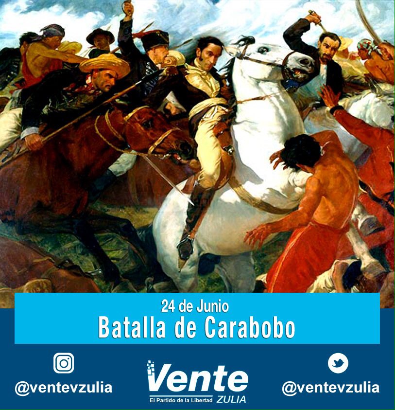 ventevzulia's tweet photo. #24Jun 7:30 | A 198 años de la gesta libertaria de #Carabobo hoy más que nunca se hace necesario liberar nuestra patria de la tiranía, la opresión, la delincuencia y del narcotráfico, que tienen a los ciudadanos muriendo de mengua @CARVEG408 @danielruvolo @eeulacio @HenryAlviarez https://t.co/7jYwSsgBJ3