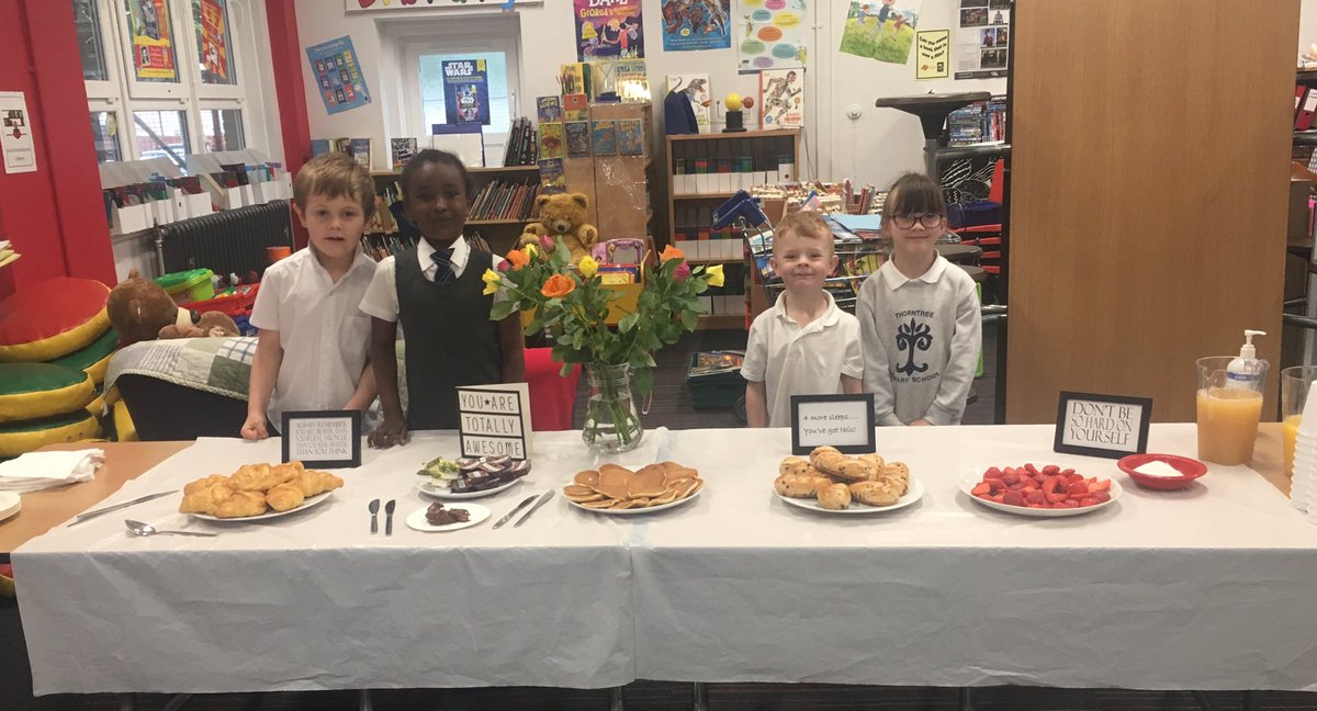 monteithmrs1's tweet photo. Our nurture group went shopping last week and served breakfast to say thank you to all the staff this morning! Here was breakfast number 1 for our wonderful support for learning workers and office staff. @ThorntreeHT @GlasgowNurture @HornJustine @HeggieKat https://t.co/76DersCu18