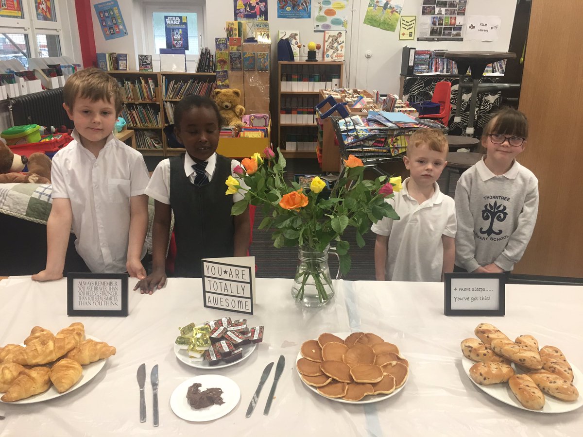 monteithmrs1's tweet photo. Our nurture group went shopping last week and served breakfast to say thank you to all the staff this morning! Here was breakfast number 1 for our wonderful support for learning workers and office staff. @ThorntreeHT @GlasgowNurture @HornJustine @HeggieKat https://t.co/76DersCu18