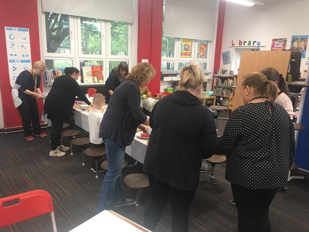 monteithmrs1's tweet photo. Our nurture group went shopping last week and served breakfast to say thank you to all the staff this morning! Here was breakfast number 1 for our wonderful support for learning workers and office staff. @ThorntreeHT @GlasgowNurture @HornJustine @HeggieKat https://t.co/76DersCu18