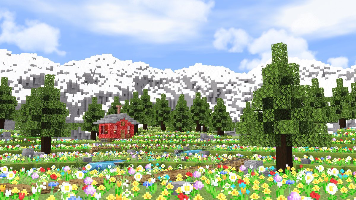 Suiren211 山 作ってみました 作り方はtntで Minecraft Minecraftpe Minecraft建築