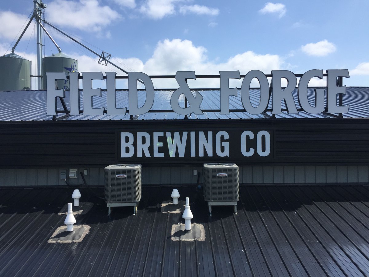 UniSignGroup's tweet photo. Field &amp; Forge Brewing Co &amp; Gastro Pub signs are up and they are open! They have unbelievable food and are brewing multiple DELICIOUS beers. Take a trip up to Innisfail to check them out! Cheers from the LS+D Team.

#madeinyyc #led #ledsigns #craft #craftbeer #local #yyc #beer https://t.co/0JXAhXXMJU