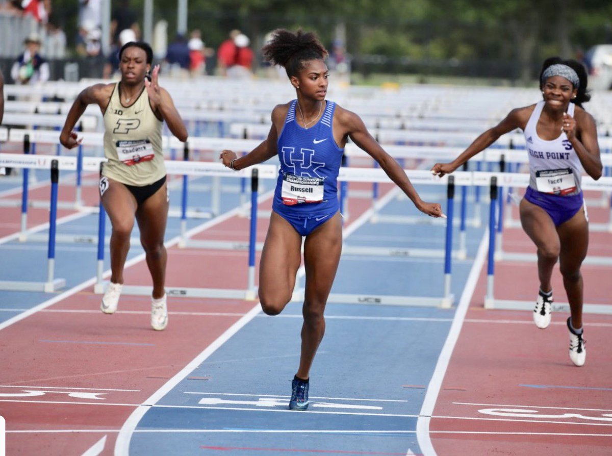 masai_russell's tweet photo. Yesterday I became the first American female athlete since Queen Harrison in 2007 to qualify for the Pan-Am U20 Championships in both the 100h and 400h 🙏🏽 I’m so  humbly blessed to make my second USA team and finally got my PR in the 400h✅ Next stop San José, Costa Rica 🇨🇷 https://t.co/8Xsi1JHasa