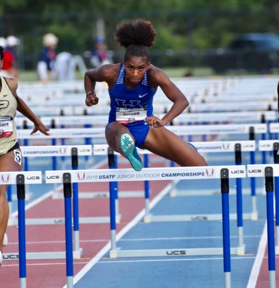masai_russell's tweet photo. Yesterday I became the first American female athlete since Queen Harrison in 2007 to qualify for the Pan-Am U20 Championships in both the 100h and 400h 🙏🏽 I’m so  humbly blessed to make my second USA team and finally got my PR in the 400h✅ Next stop San José, Costa Rica 🇨🇷 https://t.co/8Xsi1JHasa
