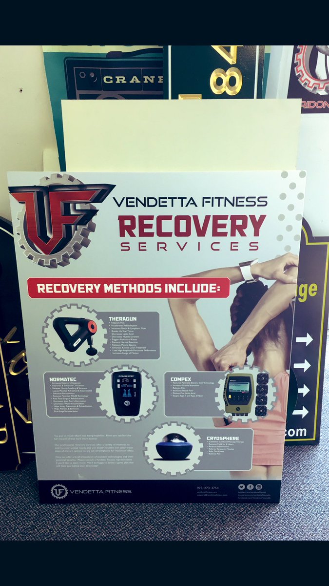 MorrisSign30's tweet image. Here are some of the signs we just created for @VendettaFitness who is one of the leaders in athletic training in the local East Hanover area! #fitness #athletics