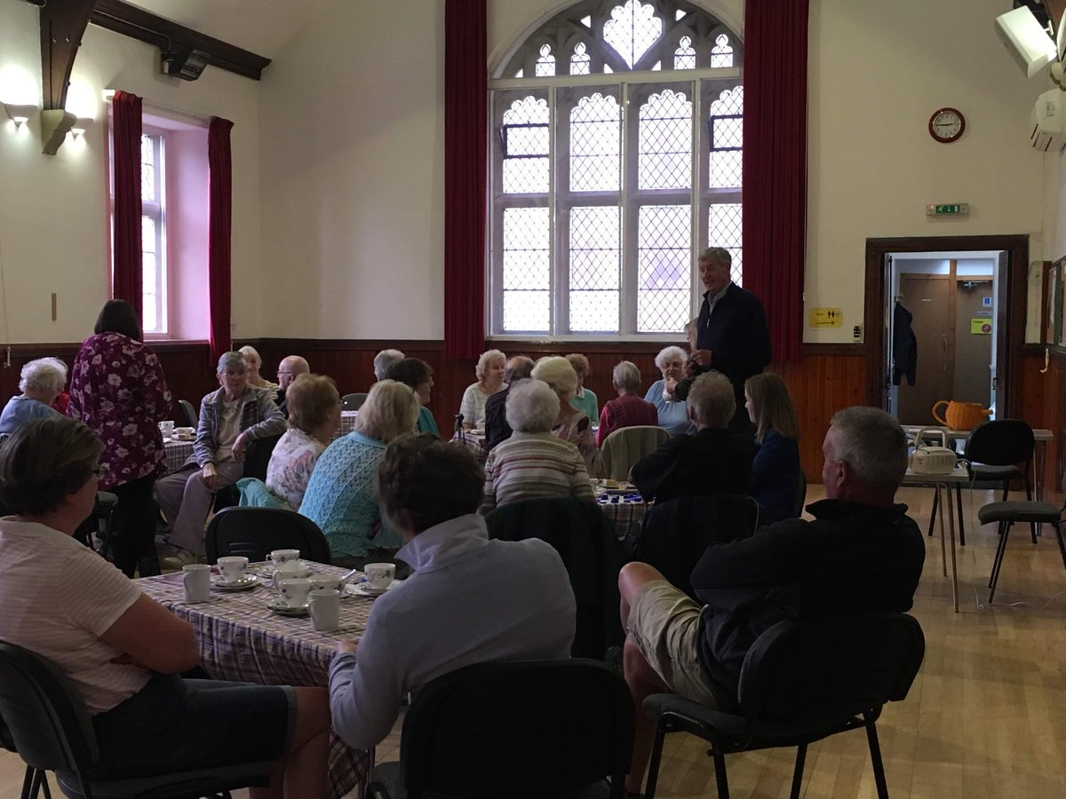 ScompanyTea's tweet photo. Today we had Ian McLaren talking to us about his time in our village. He's lived here 55 years. Thanks you Ian for sharing with us https://t.co/ch8NeJZBkt
