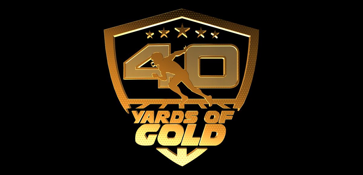The unique and exciting 
<a href="/40YardsofGold/">40 Yards of Gold</a>
comes to @thebbtcenter this Saturday! A bracket style tournament with the fastest pro football players competing to be crowned the leagues' fastest man! 🏈 

Win your tickets all week at 4pm!

866-645-Y100